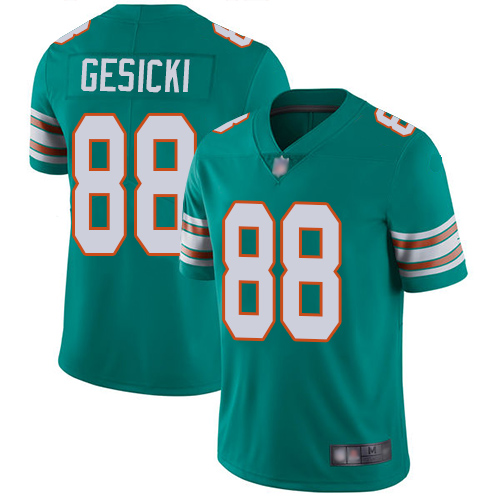 Nike Miami Dolphins 88 Mike Gesicki Aqua Green Alternate Men Stitched NFL Vapor Untouchable Limited Jersey